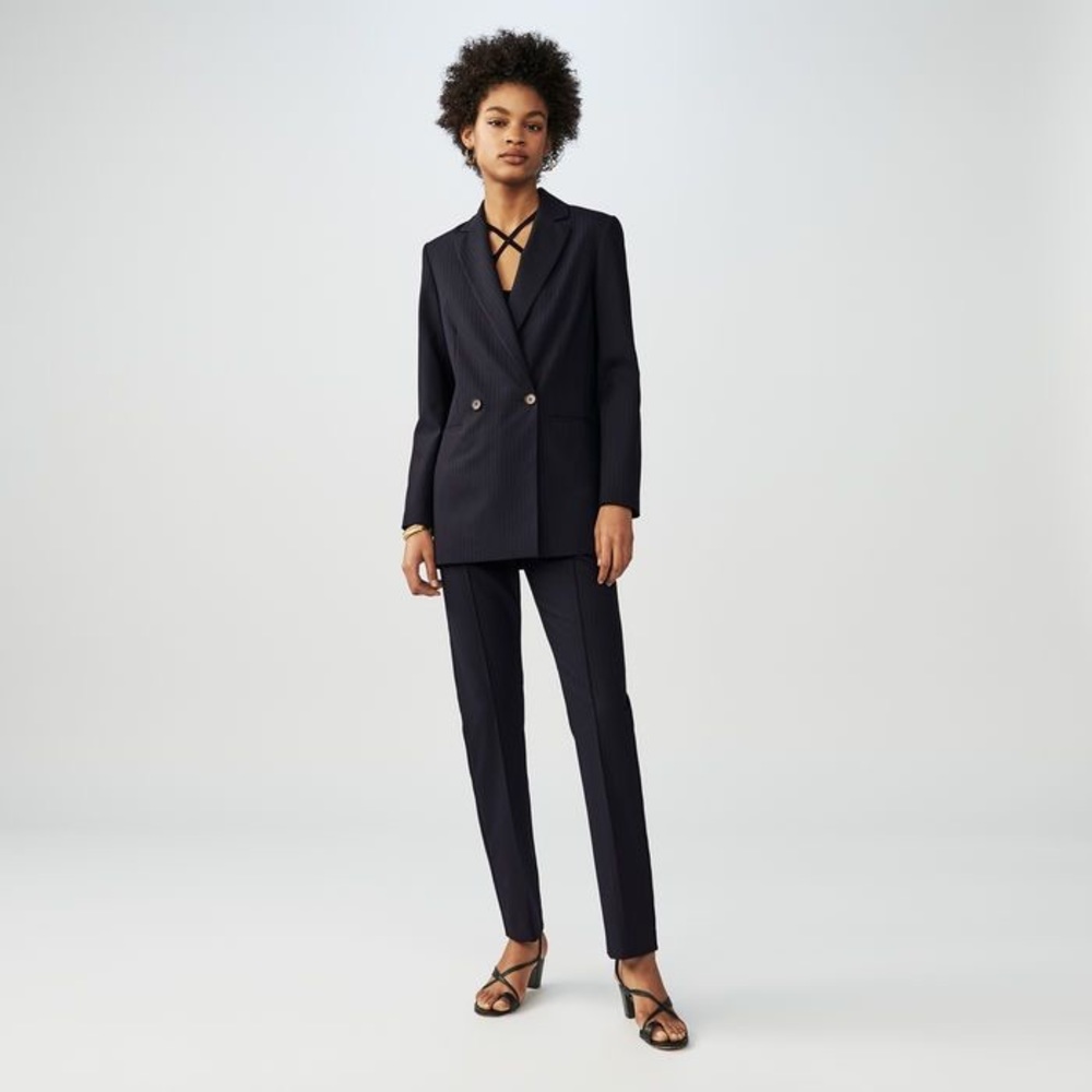 Maje Valerie Blazer with Tennis Stripes